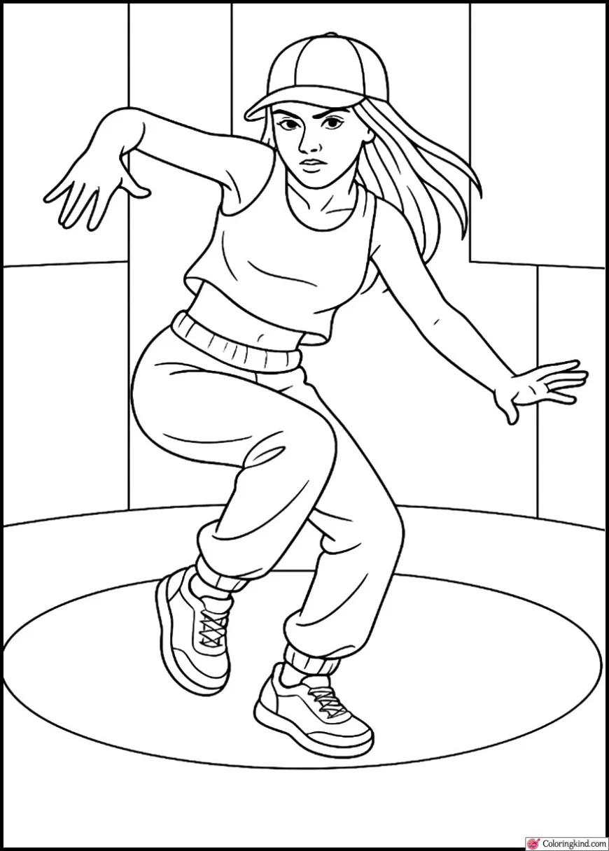 Hip Hop Dancer in Dance Battle Circle