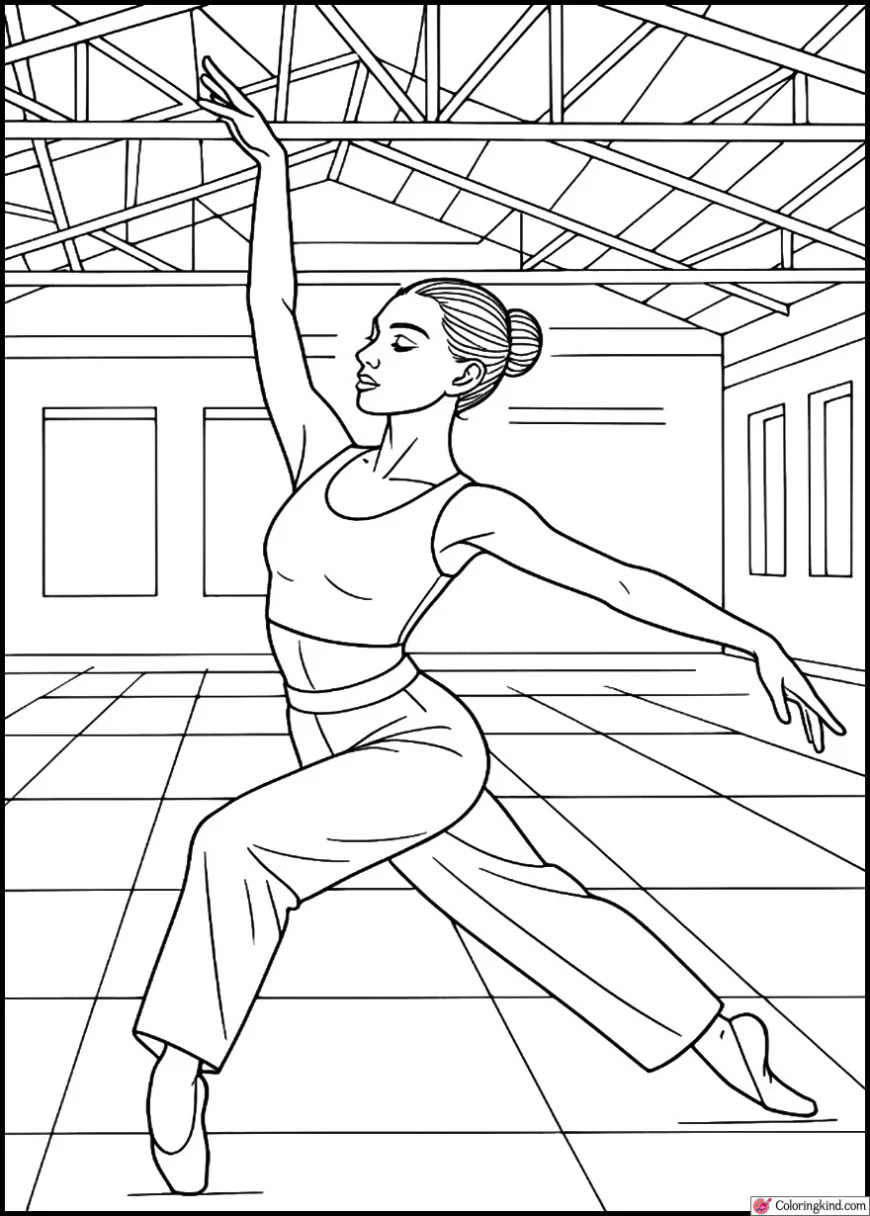 Modern Ballet Fusion Dancer in Warehouse