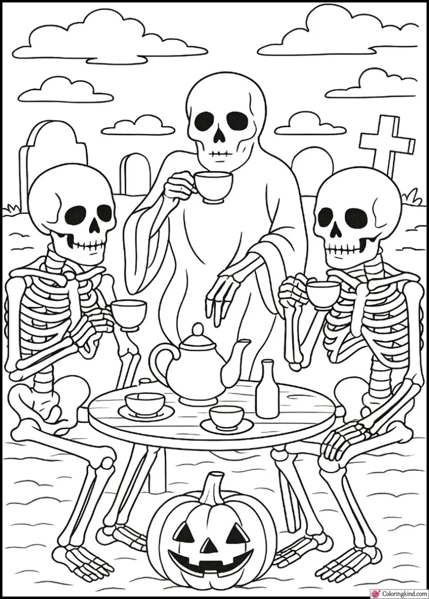 Skeletons Having a Tea Party