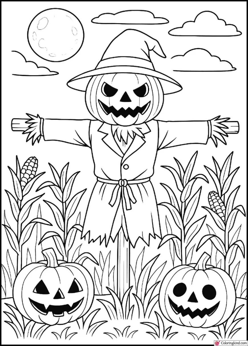 Scarecrow Guarding Cornfield
