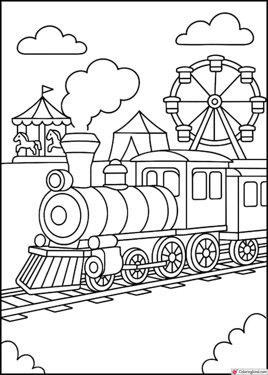Miniature Train in Amusement Park