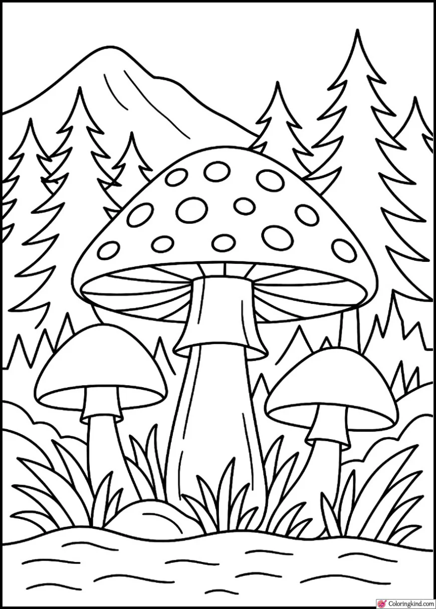 Wild Mushrooms in Mountain Forests