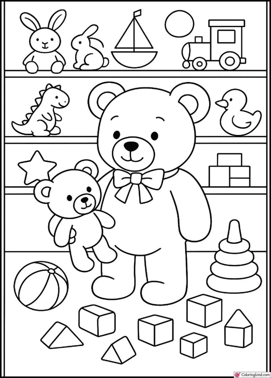 Teddy Bear in a Toy Shop