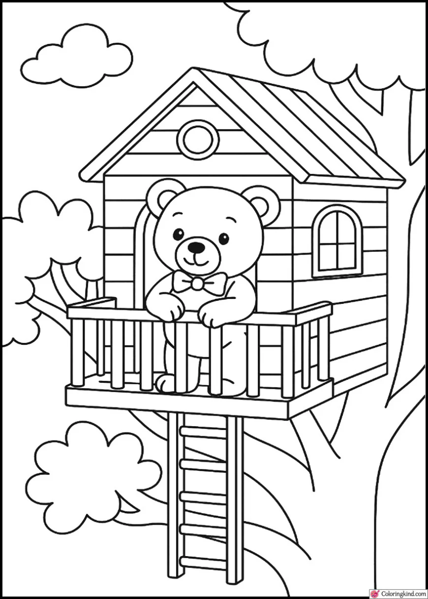 Teddy Bear in a Treehouse