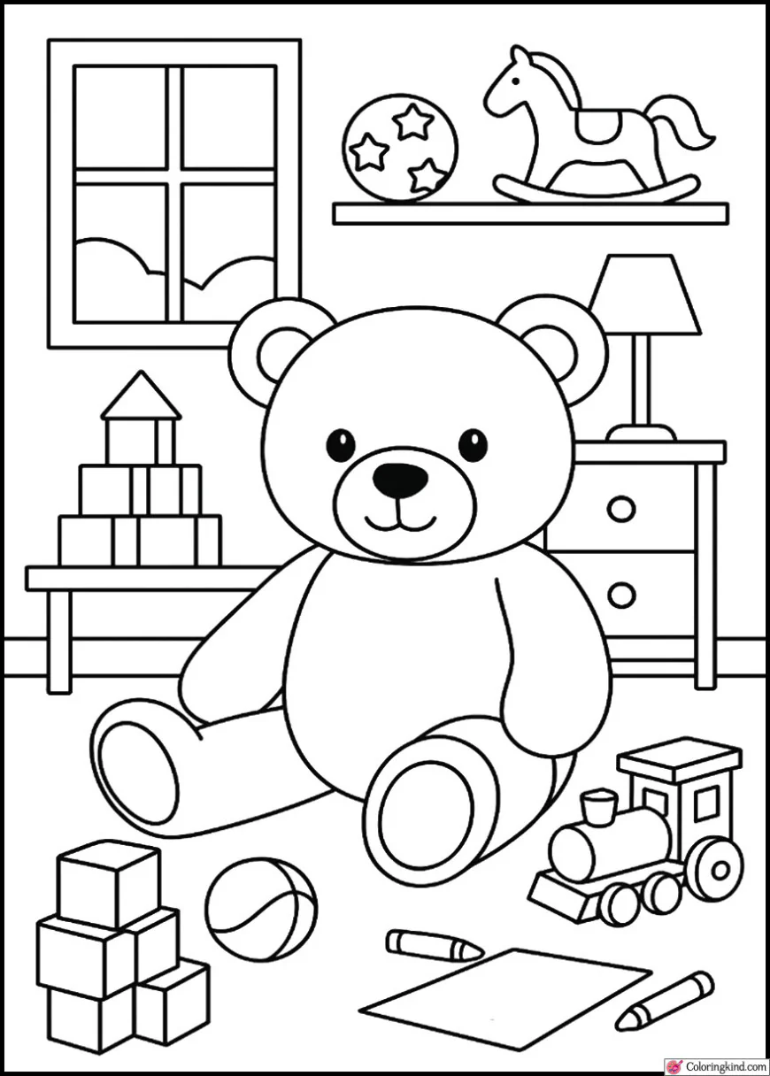 Teddy Bear in the Toy Room