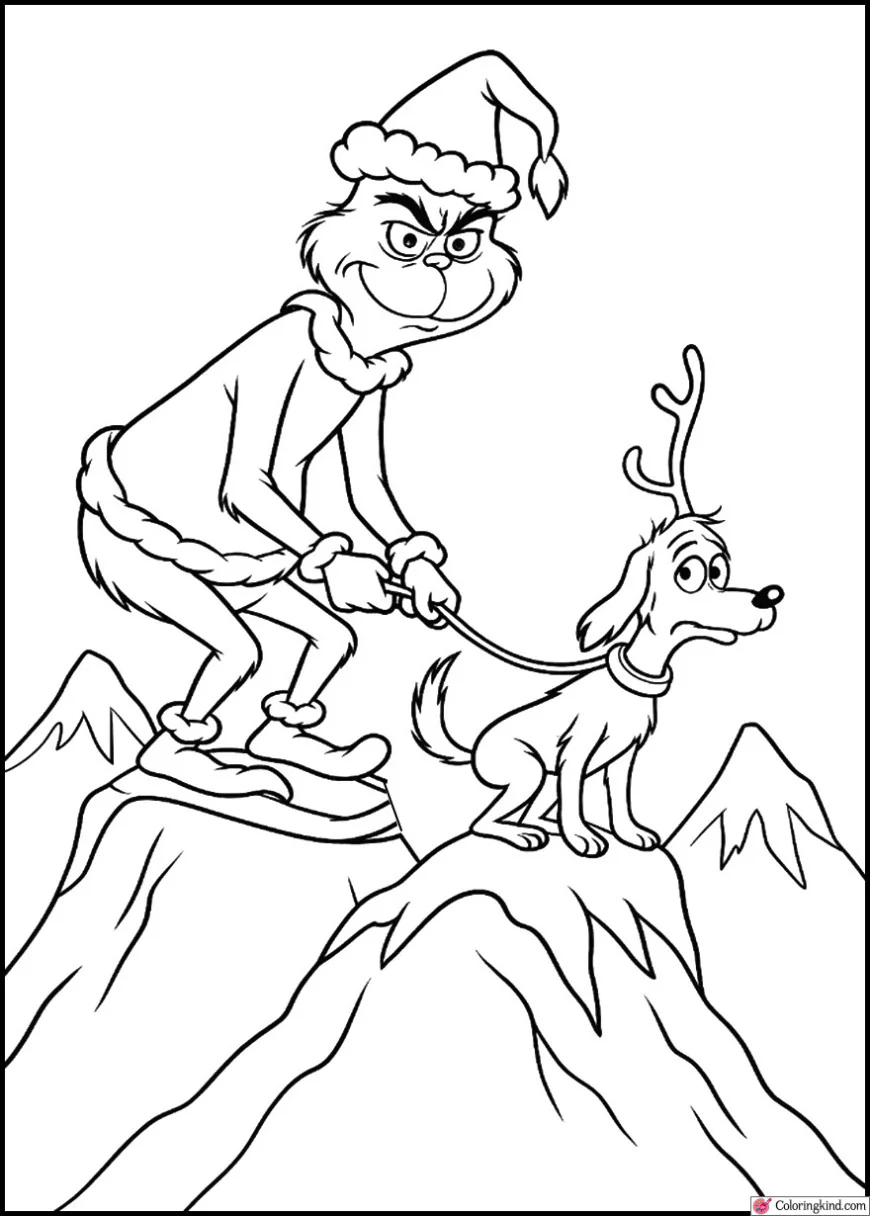 The Grinch and Max on Mount Crumpit