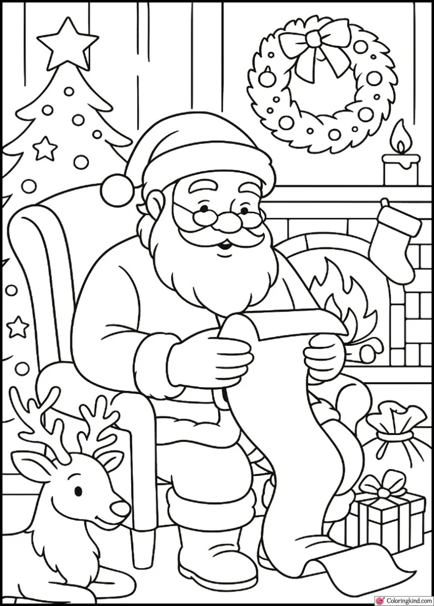 Santa Reading His Naughty and Nice List