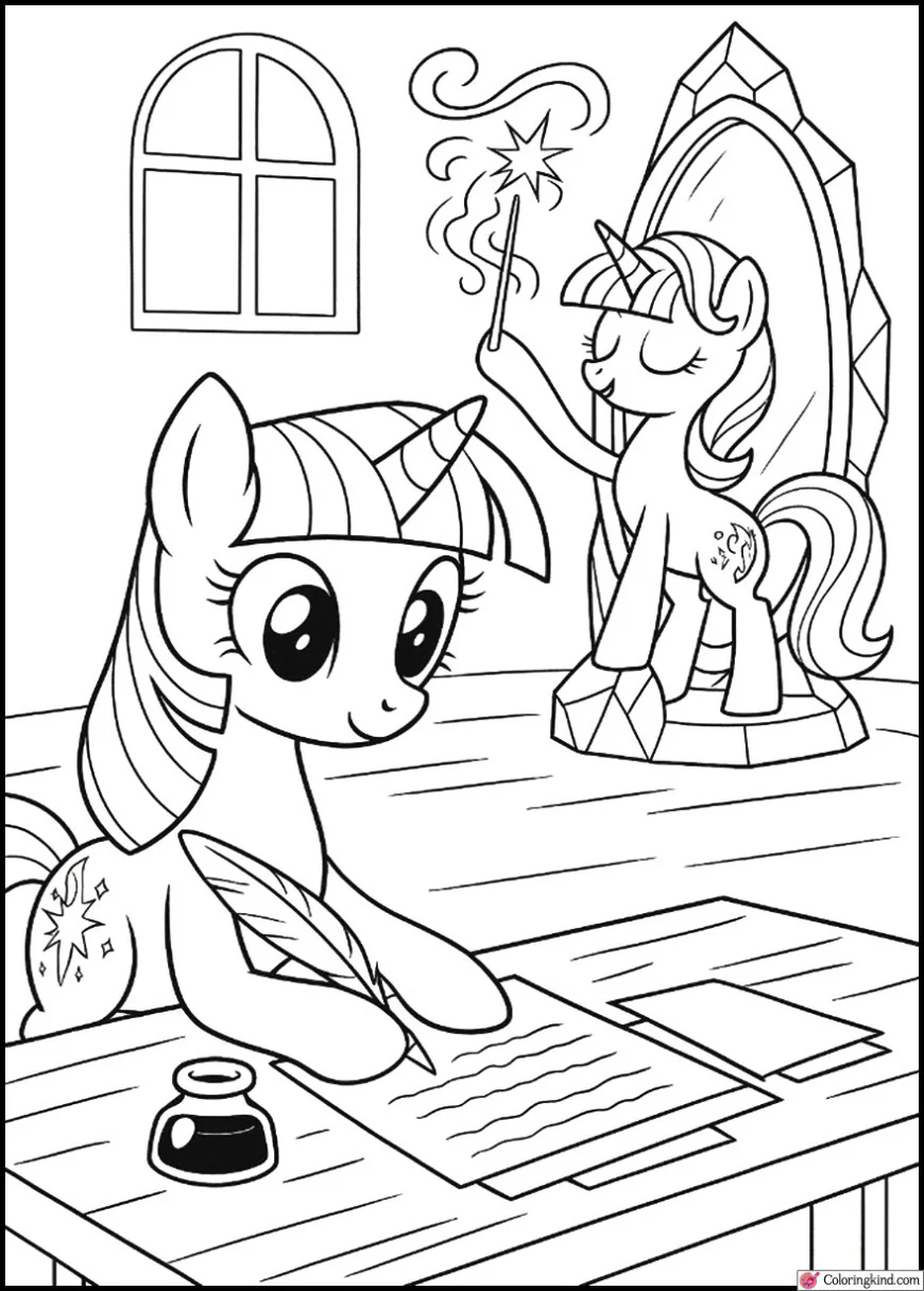 Twilight Sparkle writing friendship letters