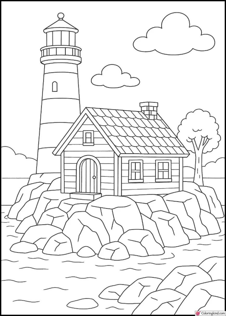 Lighthouse Keeper’s Cottage on the Rocks