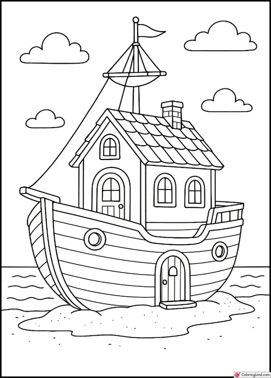 Ship-Shaped House on the Shore