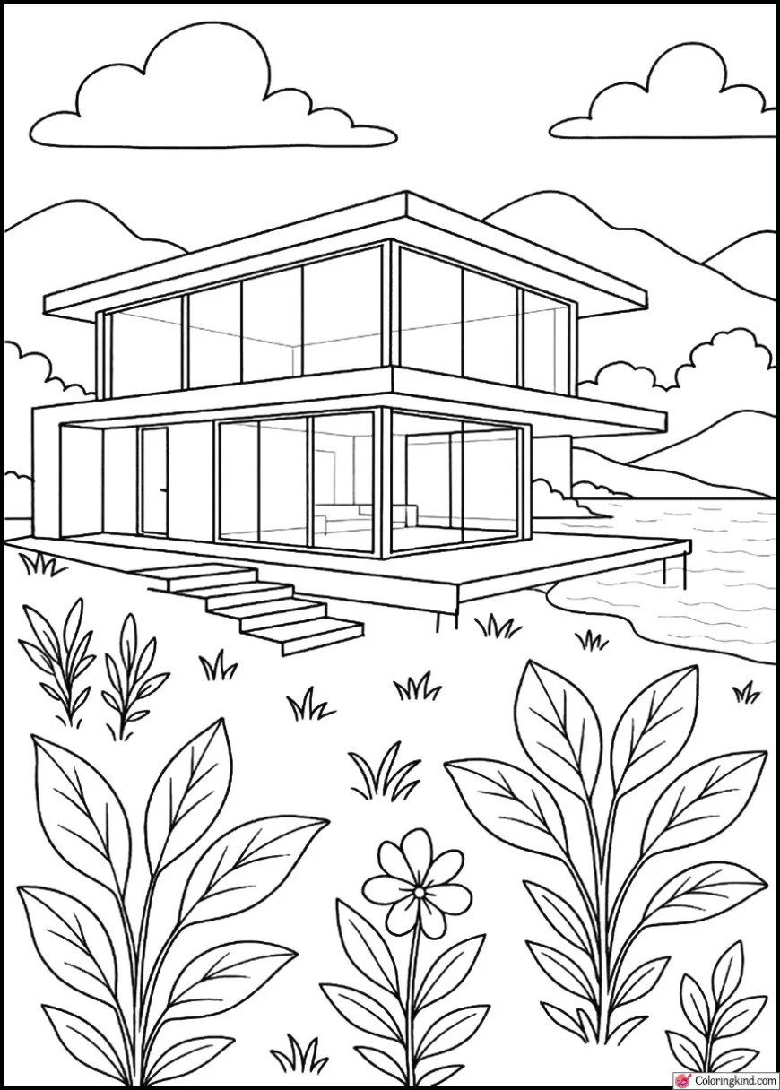 Modern Glass House by the Lakeside