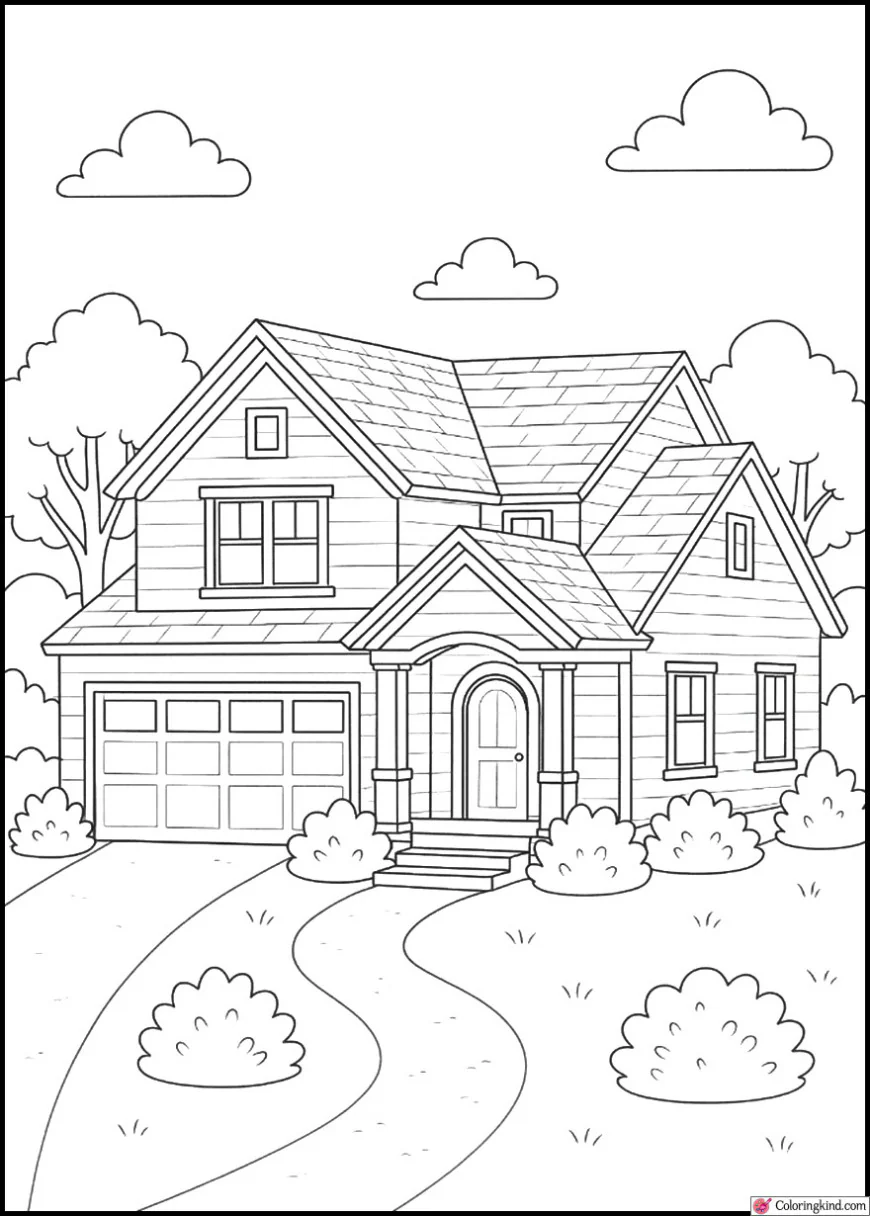 Suburban Dream House with Front Yard