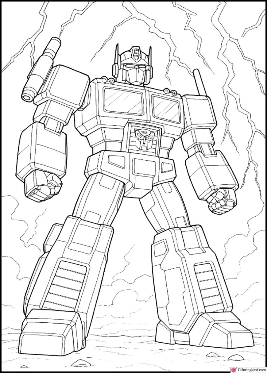 Optimus Prime’s Heroic Stand Under Lightning