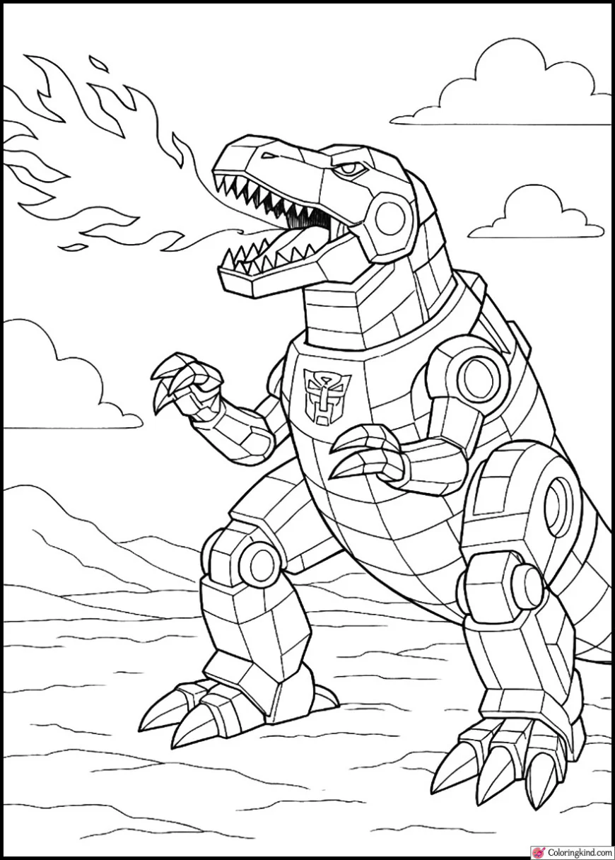 Grimlock’s Fire Breath in Dino Mode