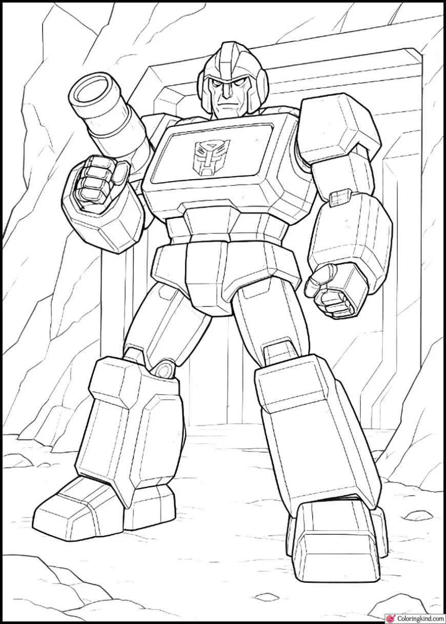 Ironhide Defending Autobots Base Entrance