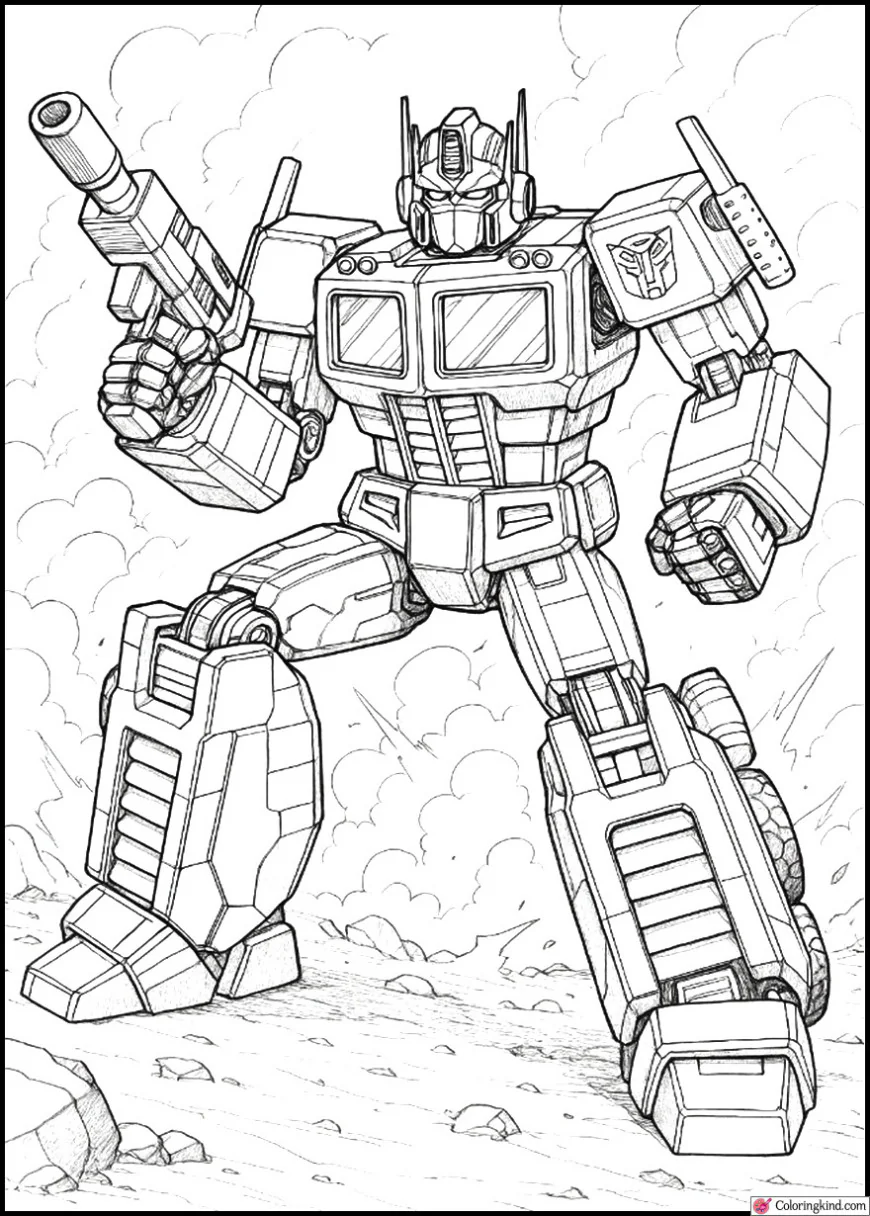 Optimus Prime in Battle Mode