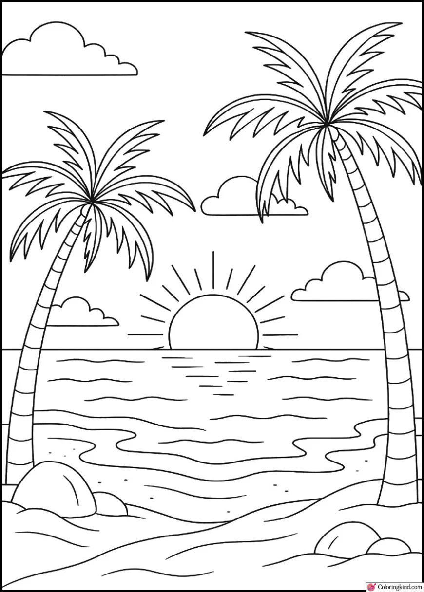 Sunset at a Tropical Beach