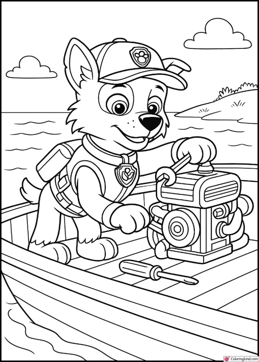 Rocky Fixing a Broken Boat Engine