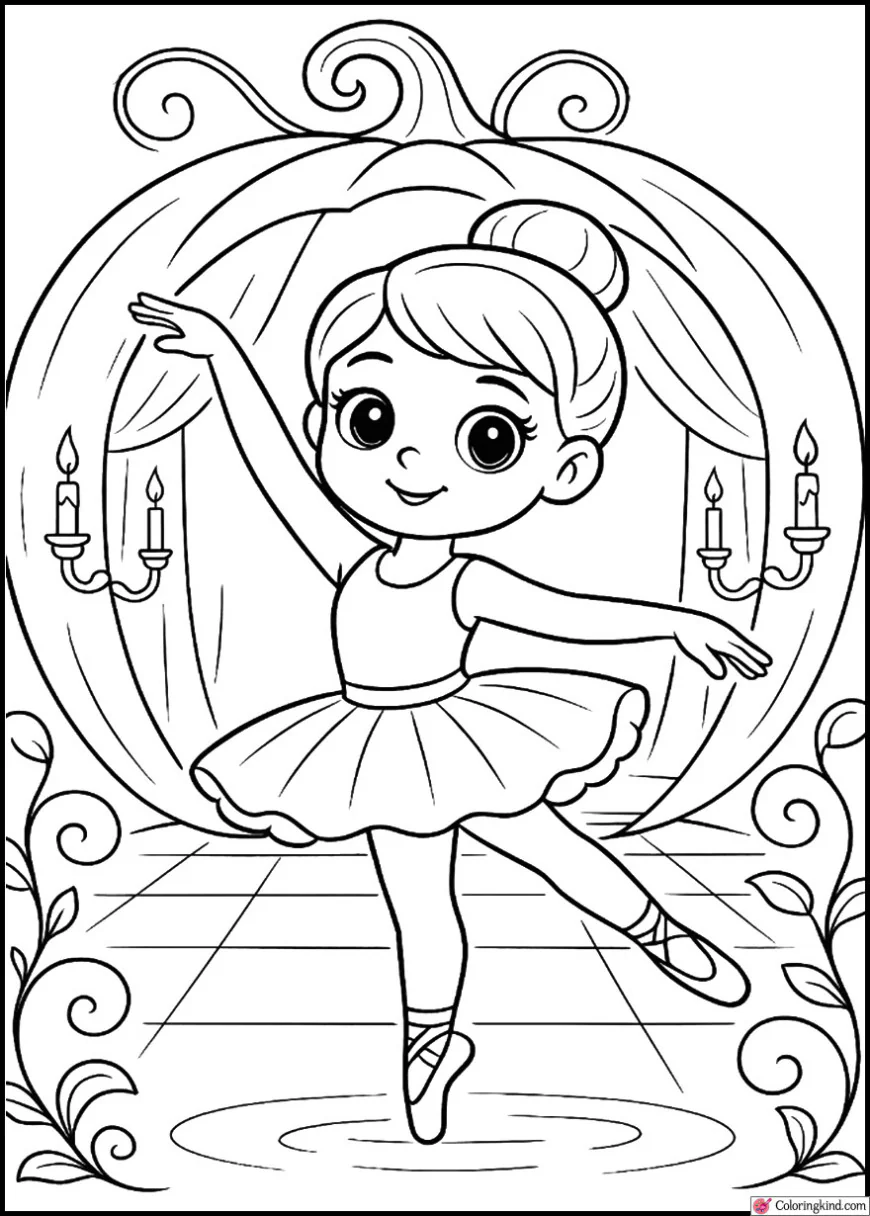 Dance Figure in Enchanted Pumpkin Ballroom