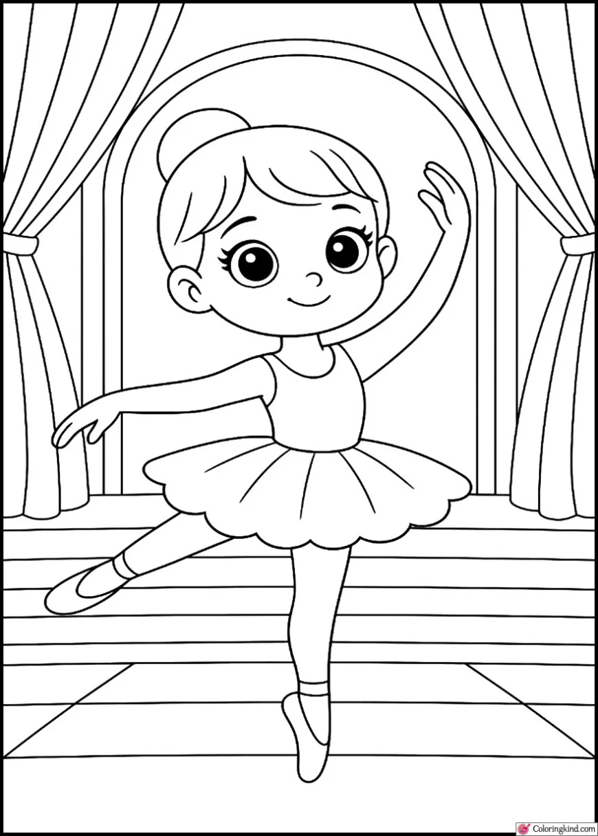 Ballerina Performing on Royal Opera House Stage