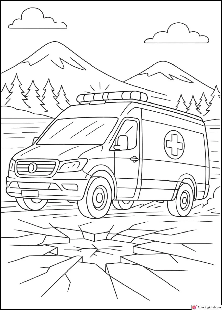 Ambulance Racing Across Frozen Lake Rescue