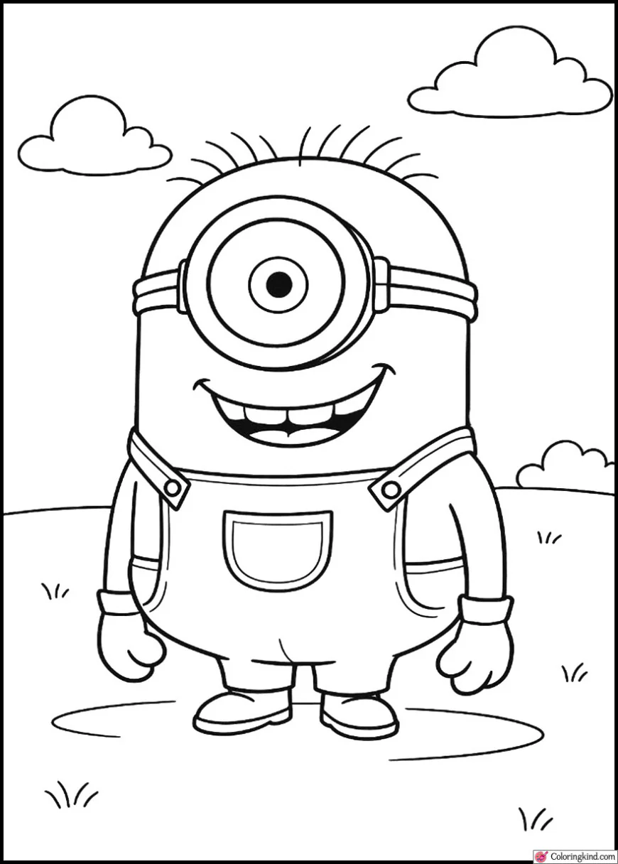 Minion Standing and Smiling