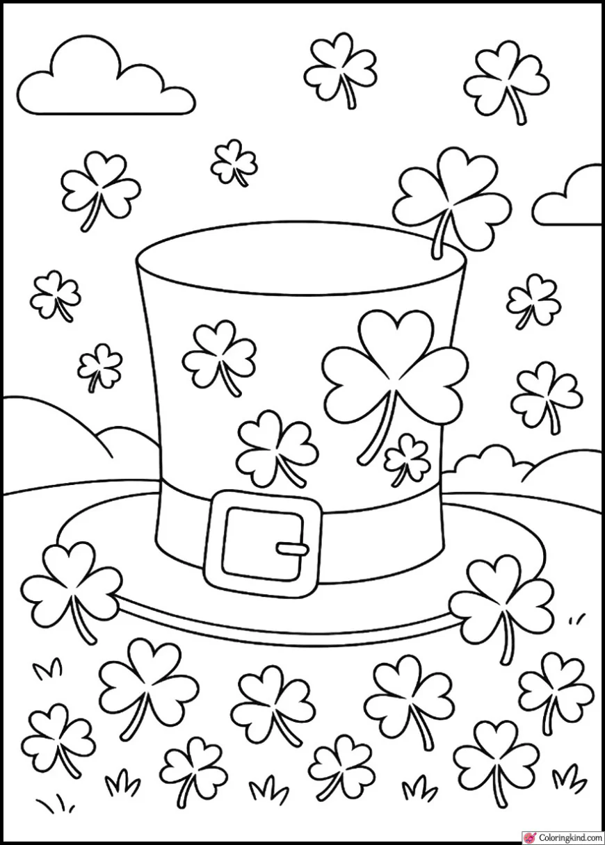 St. Patrick’s Day Hat with Shamrocks