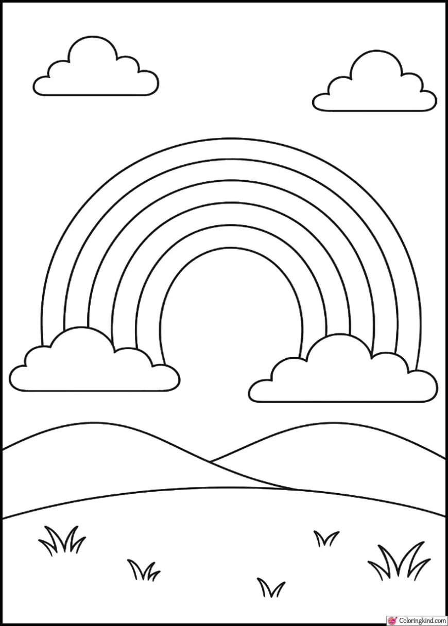 Rainbow Over a Simple Hill