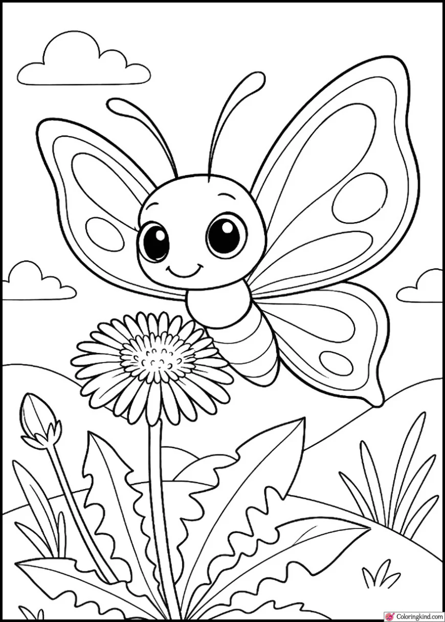 Butterfly on a Dandelion