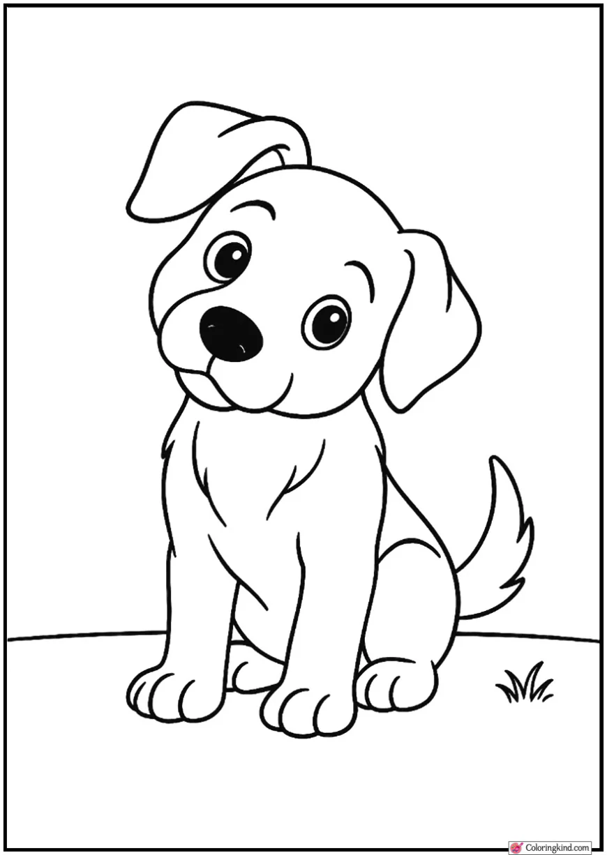 Curious Puppy Tilting Head