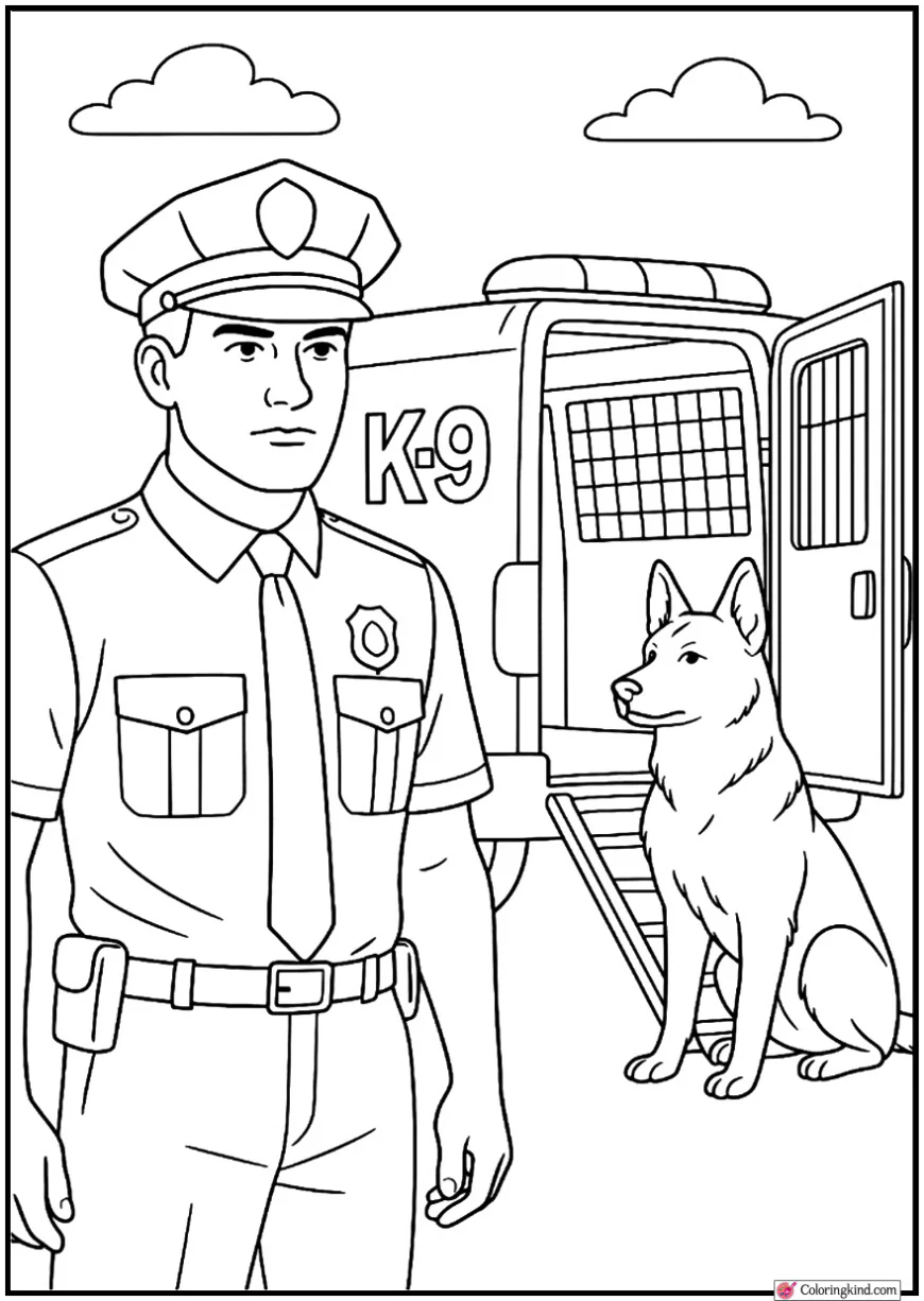 K9 Truck Back Door Open for Dog Entry