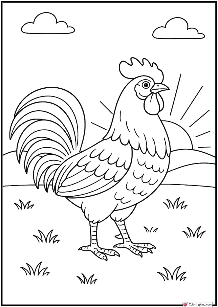 Rooster Standing Proud