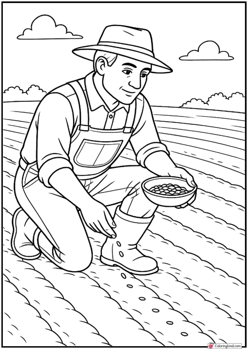 Farmer Planting Seeds