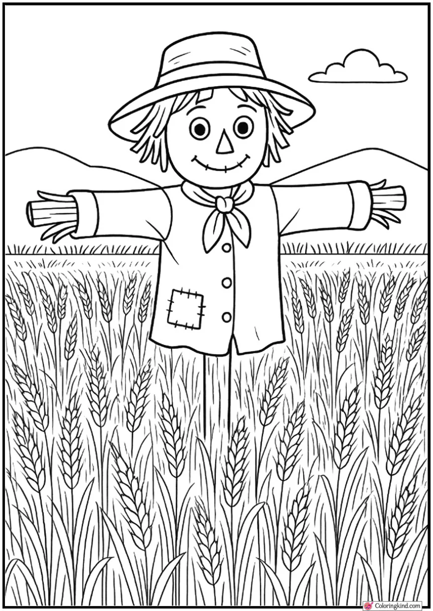 Scarecrow in Wheat Field