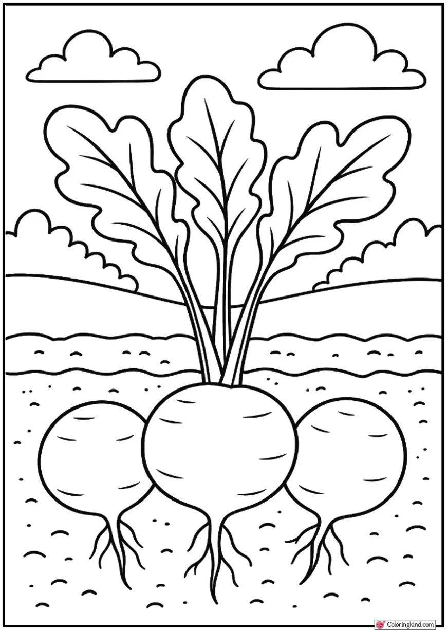 Radish Bunch in Soil