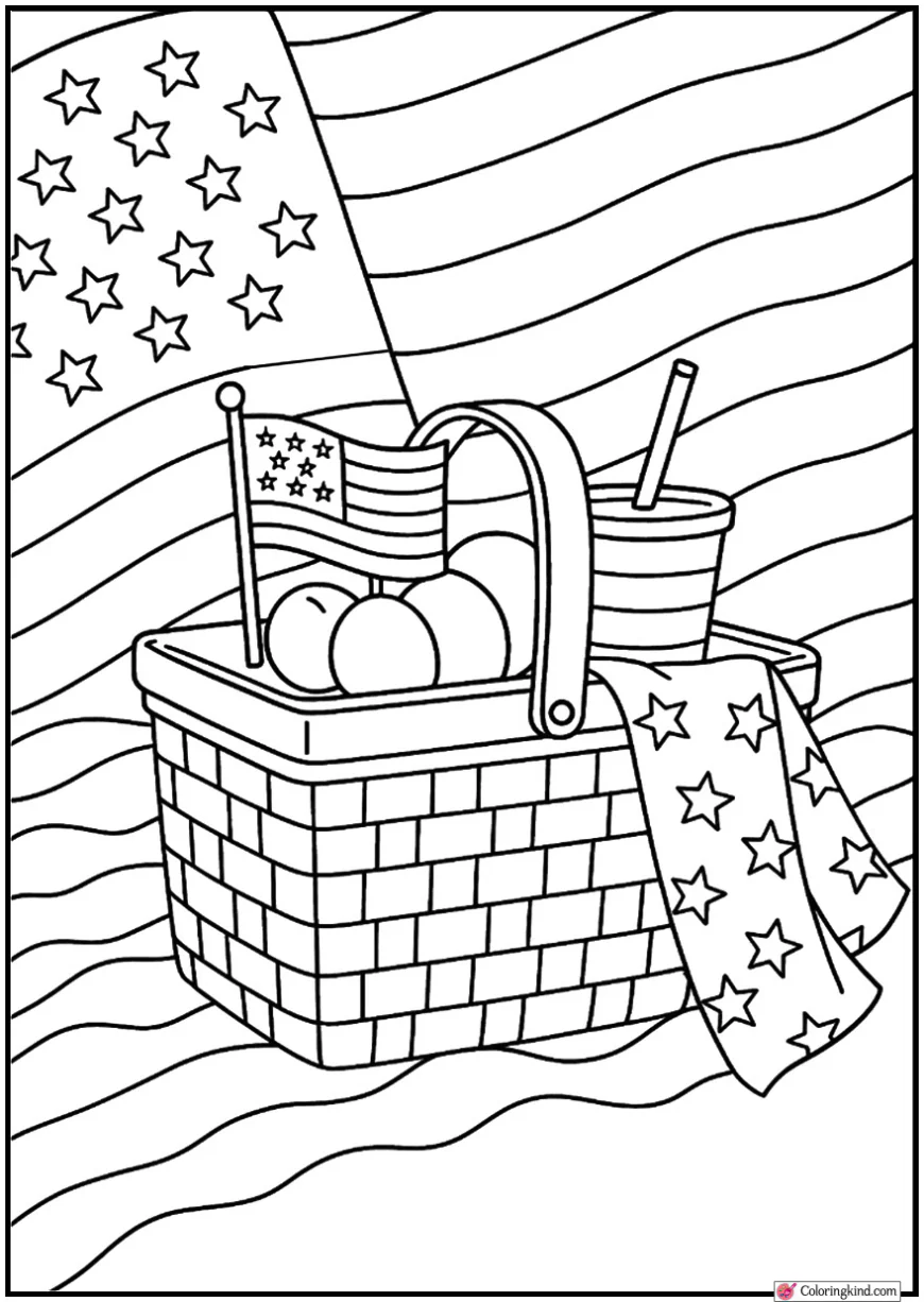 Independence Day Picnic Basket