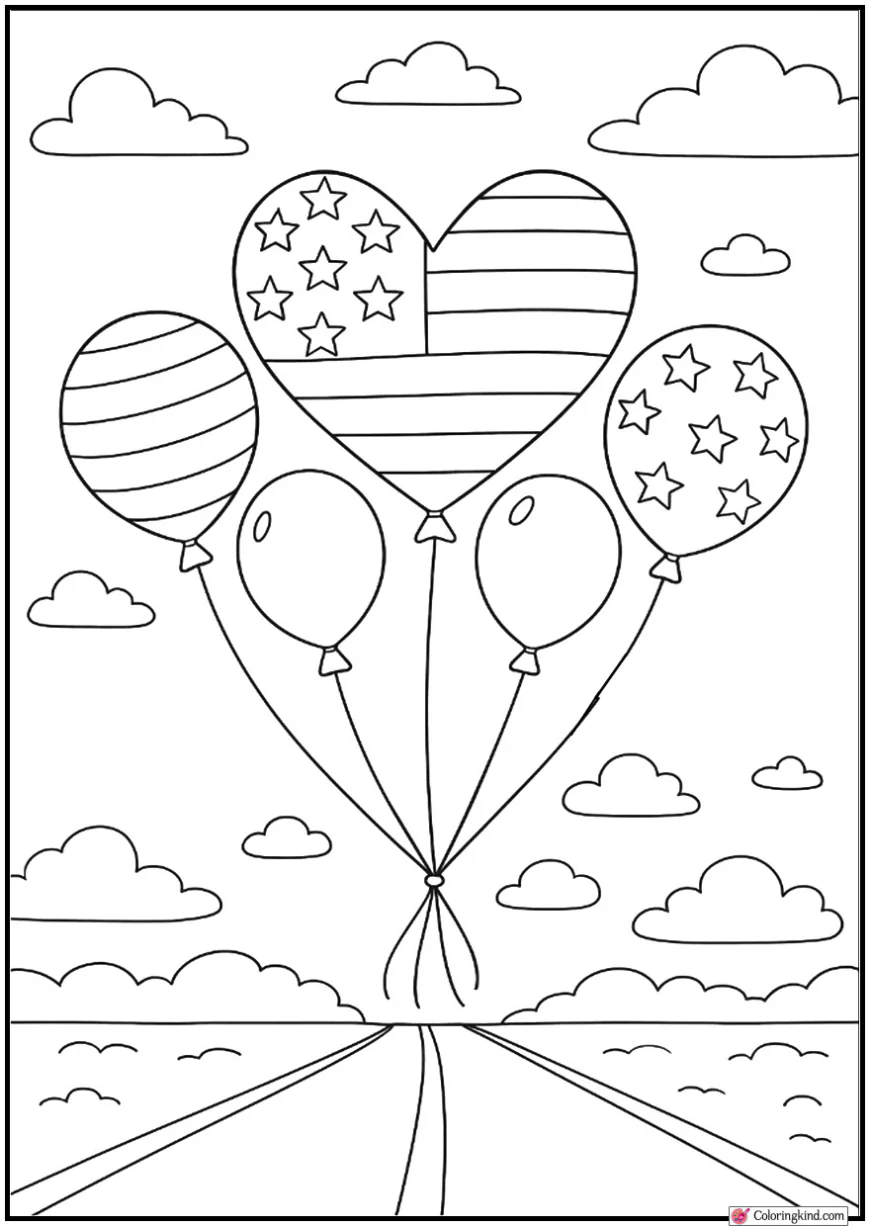 Flag-Shaped Balloon Bouquet