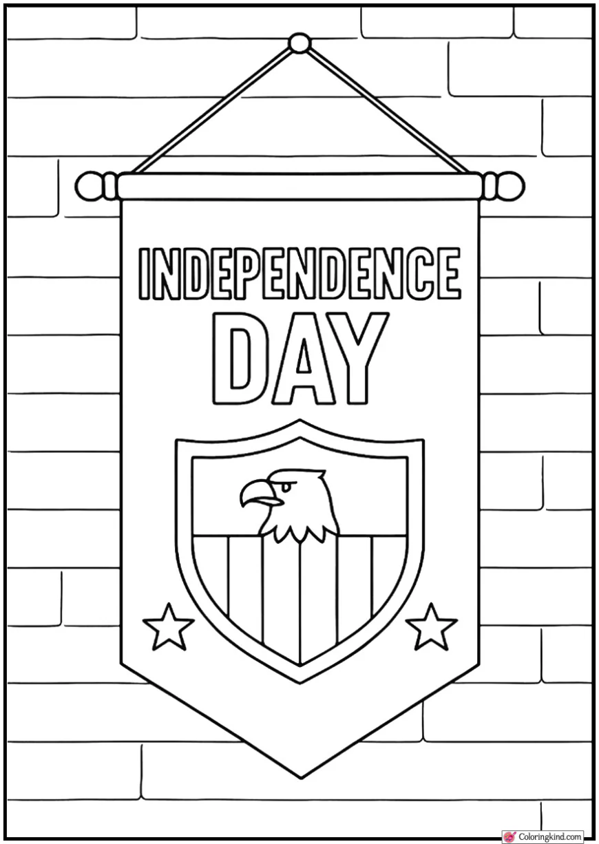 Independence Day Banner Hanging