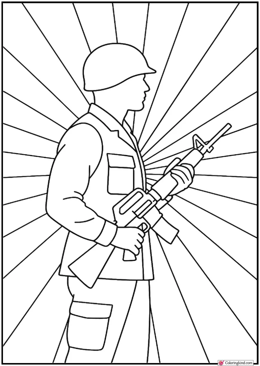 American Soldier Silhouette