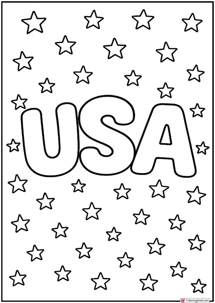Big “USA” Bubble Letters