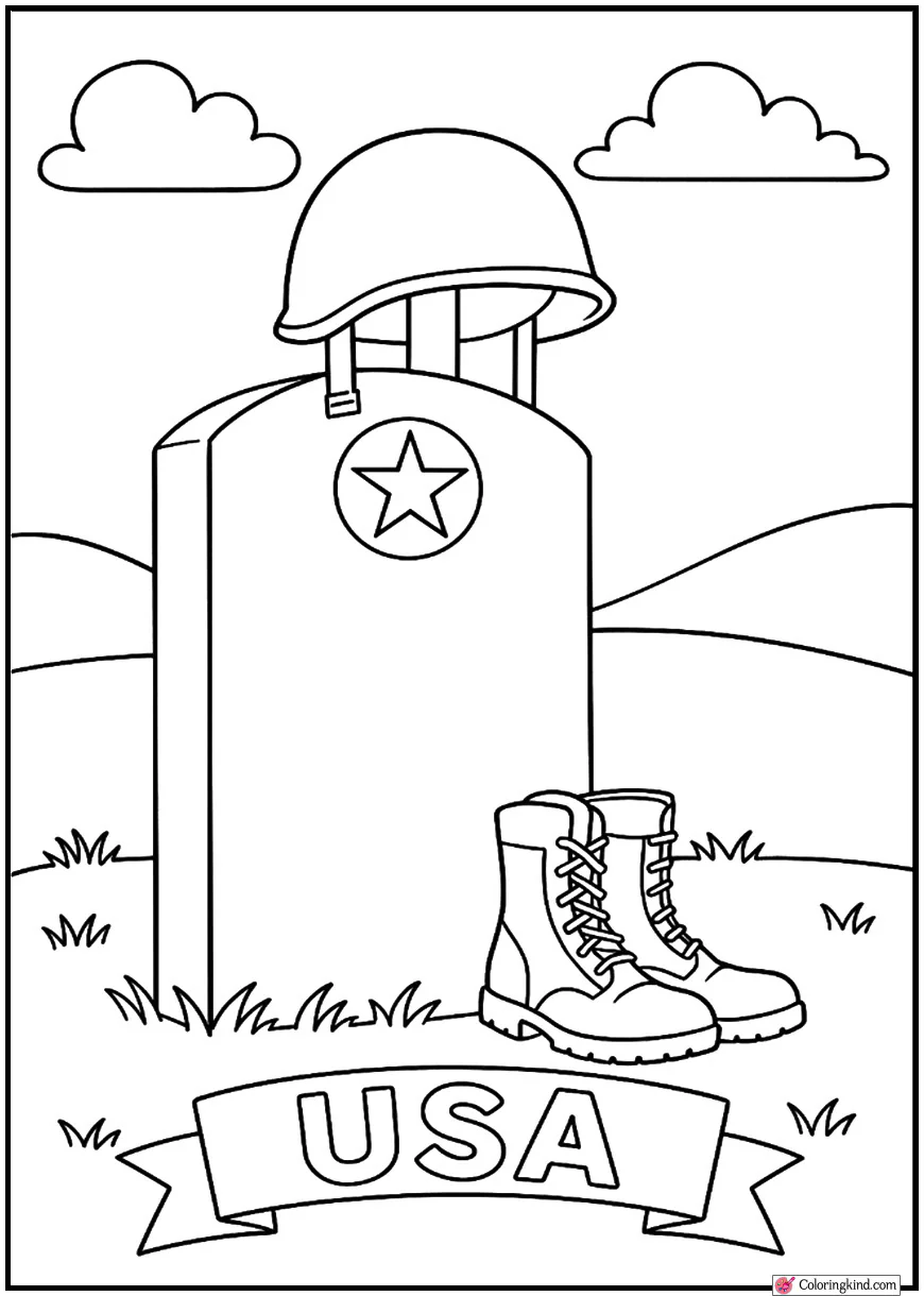 Arlington-Style Soldier Grave Marker