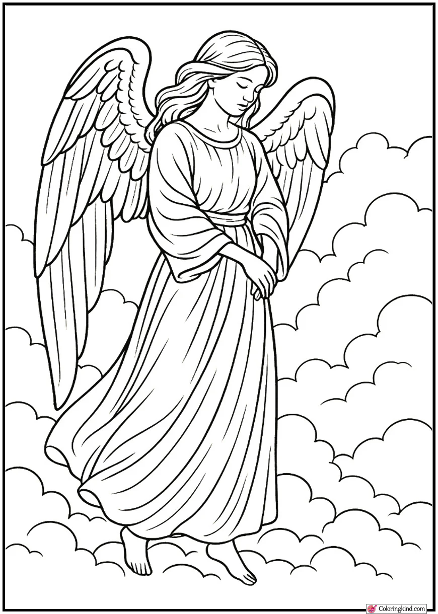 Angel with Flowing Robe