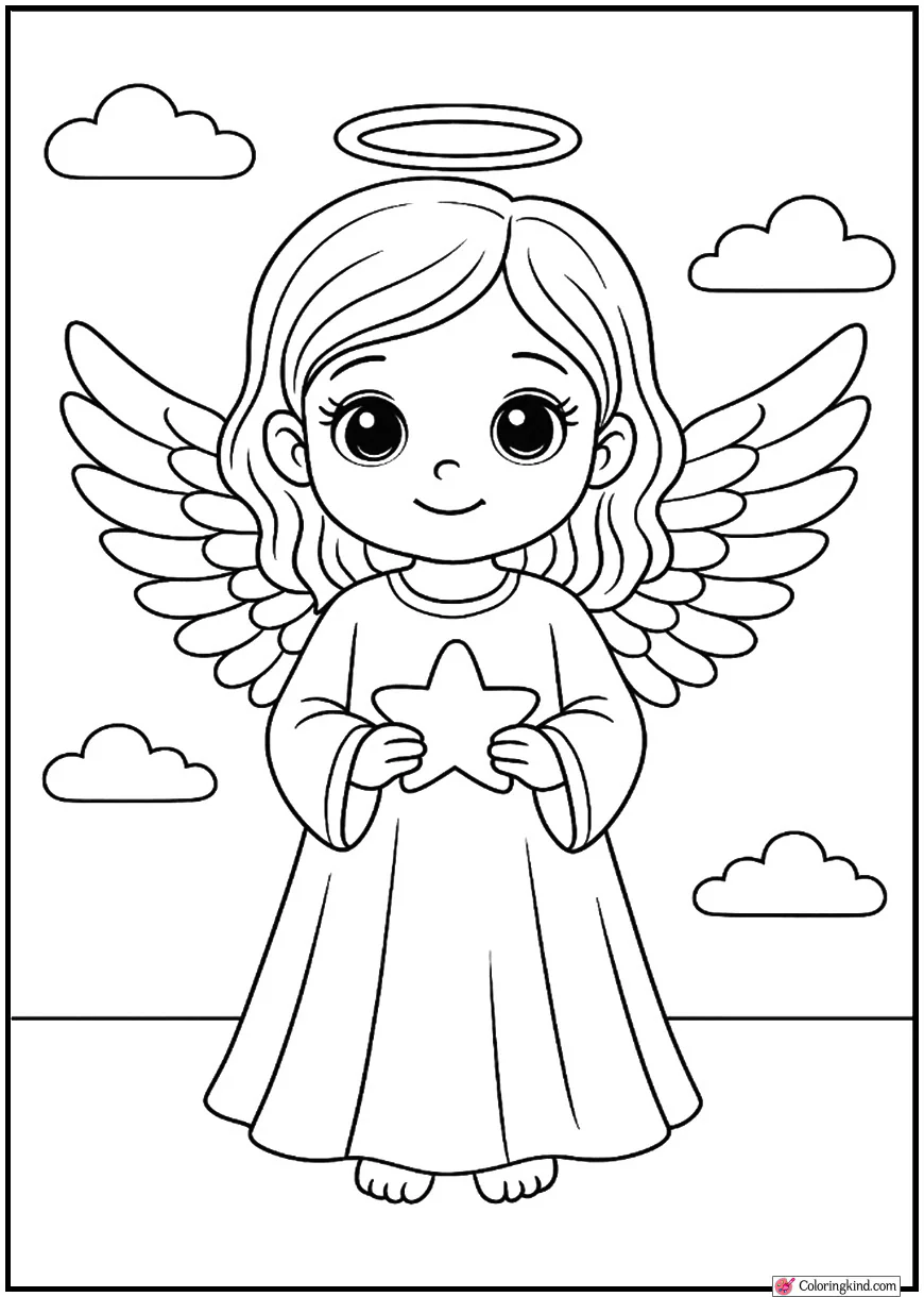 Angel with Open Wings