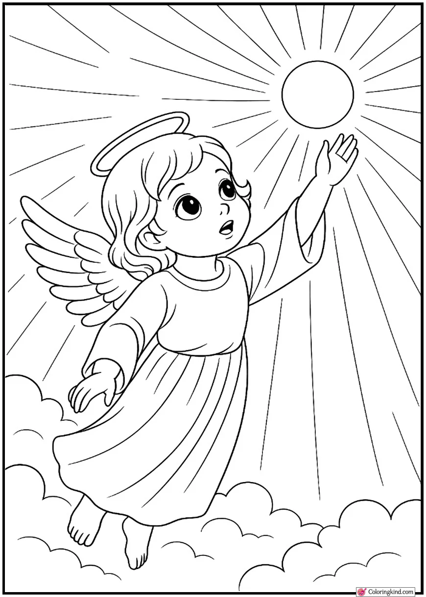Angel Reaching Toward Light
