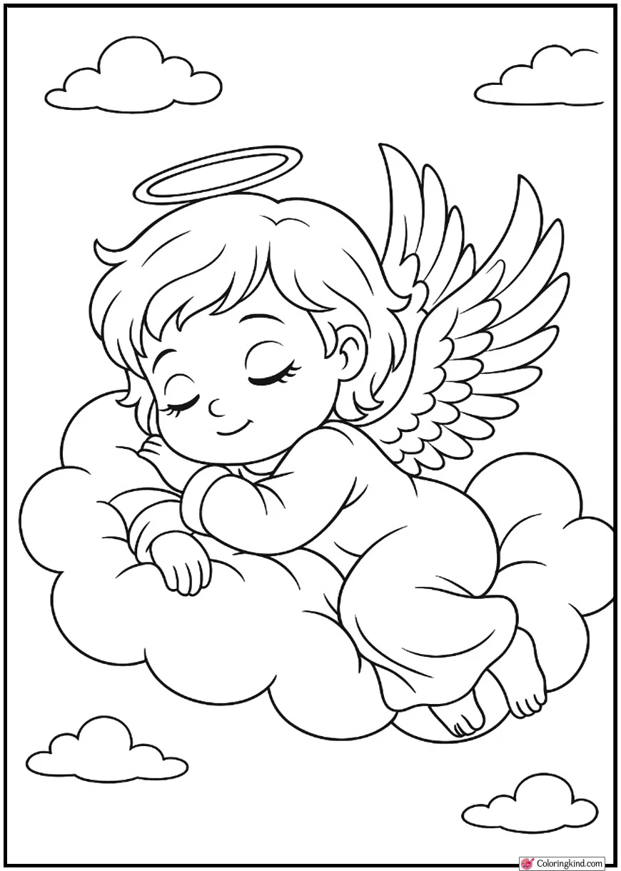 Sleeping Angel on Cloud