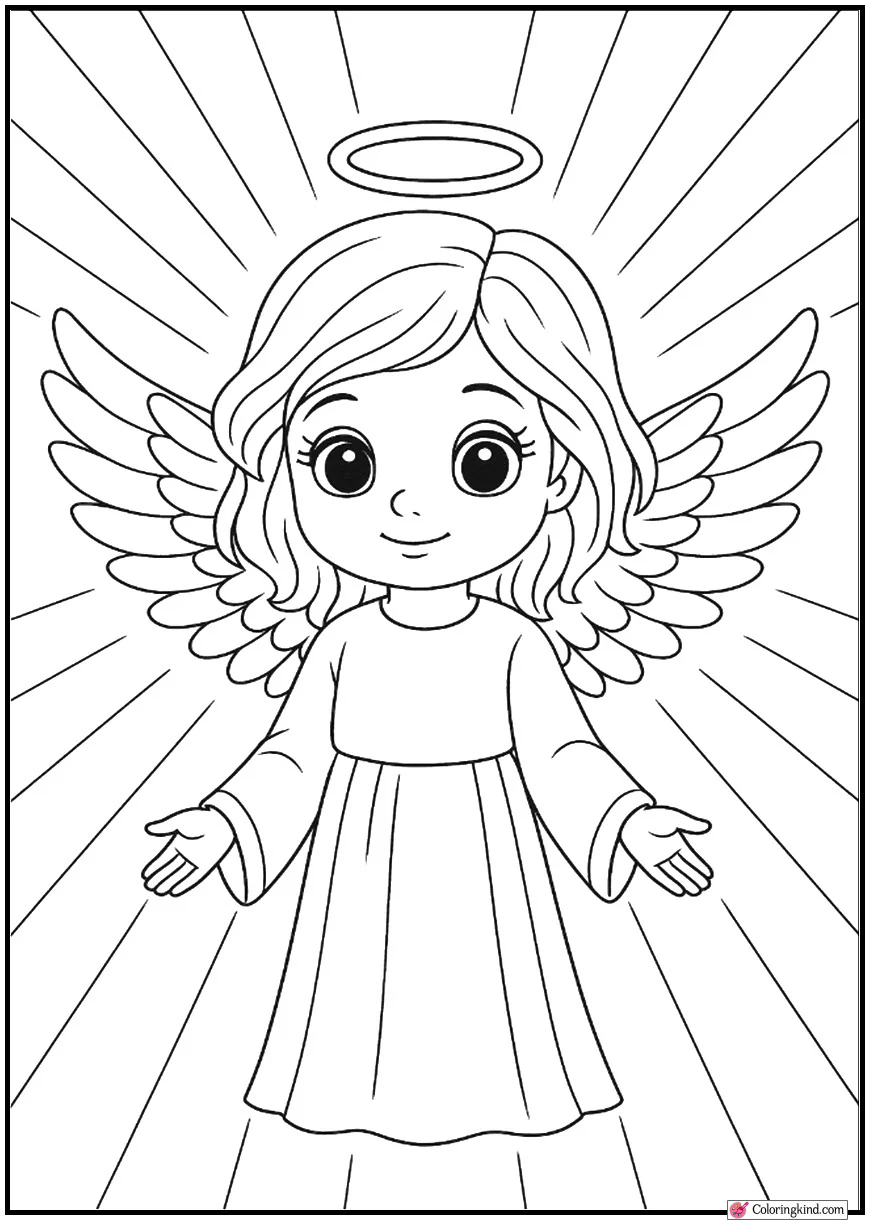 Angel with Feathery Wings