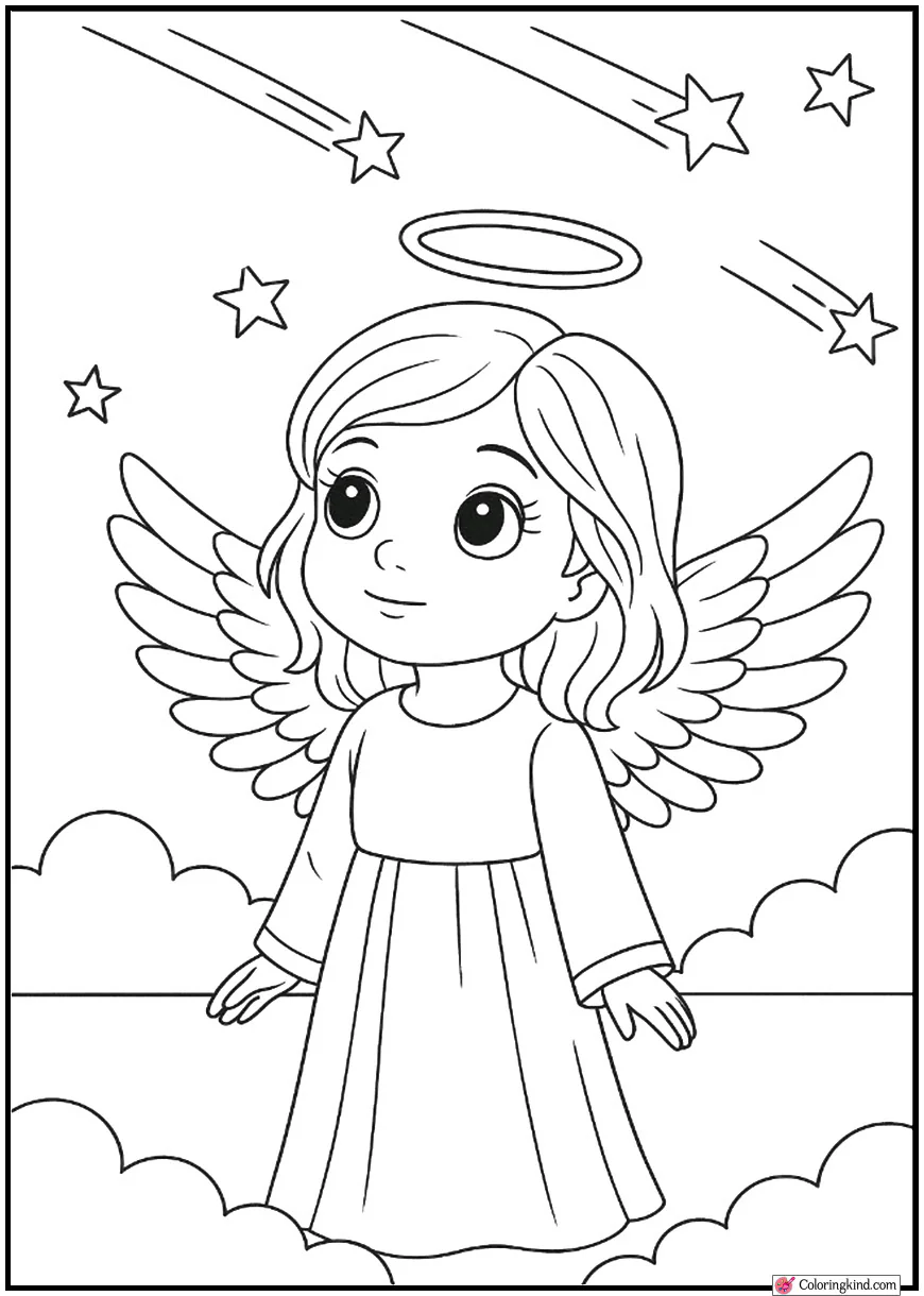 Angel Watching Falling Stars