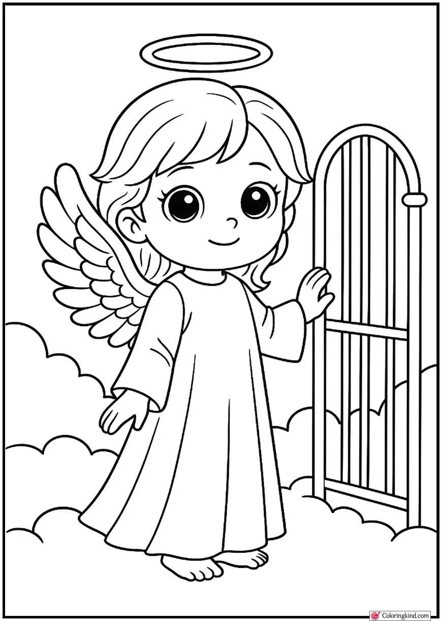 Angel Standing by Gate