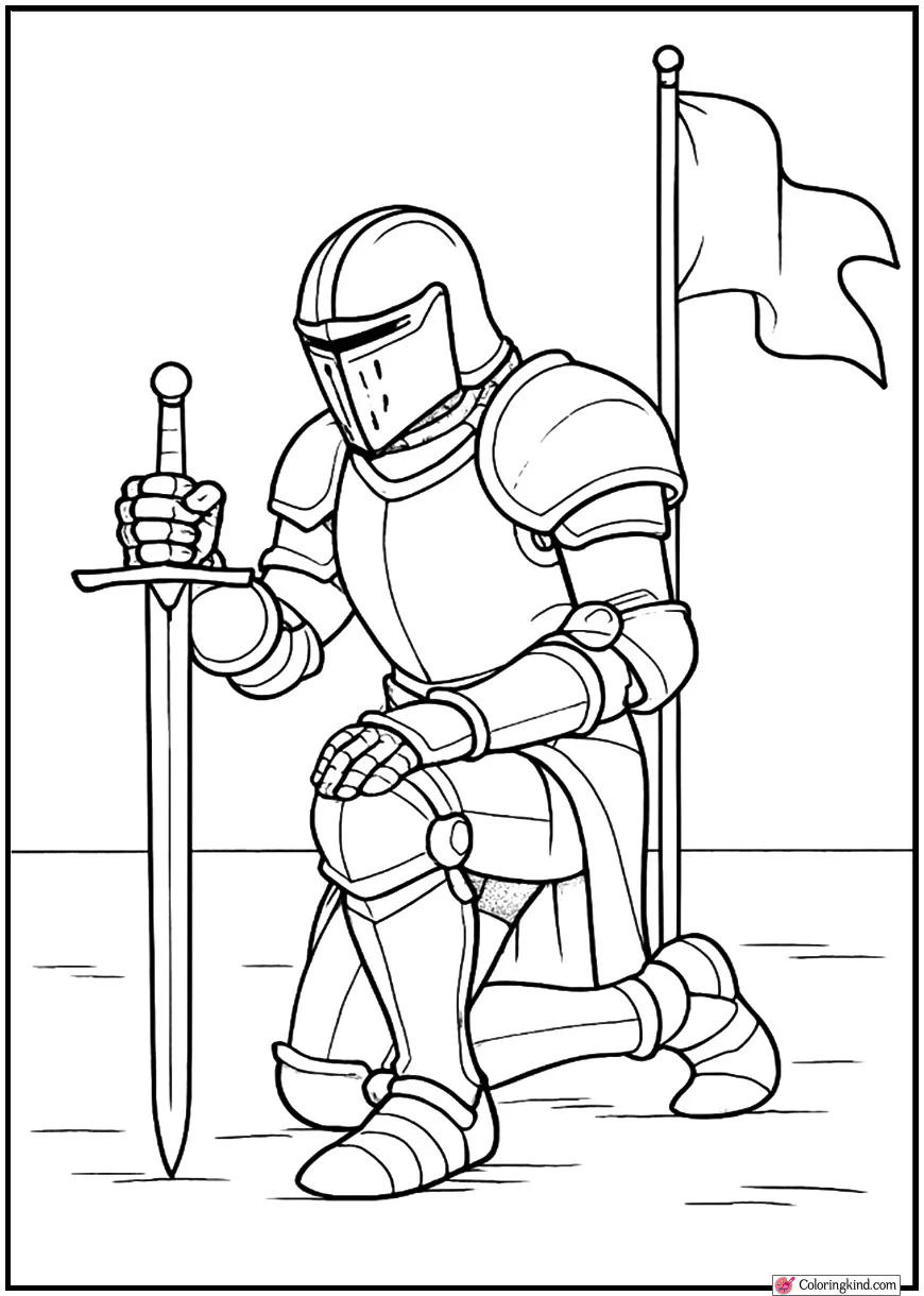 Knight Kneeling in Honor