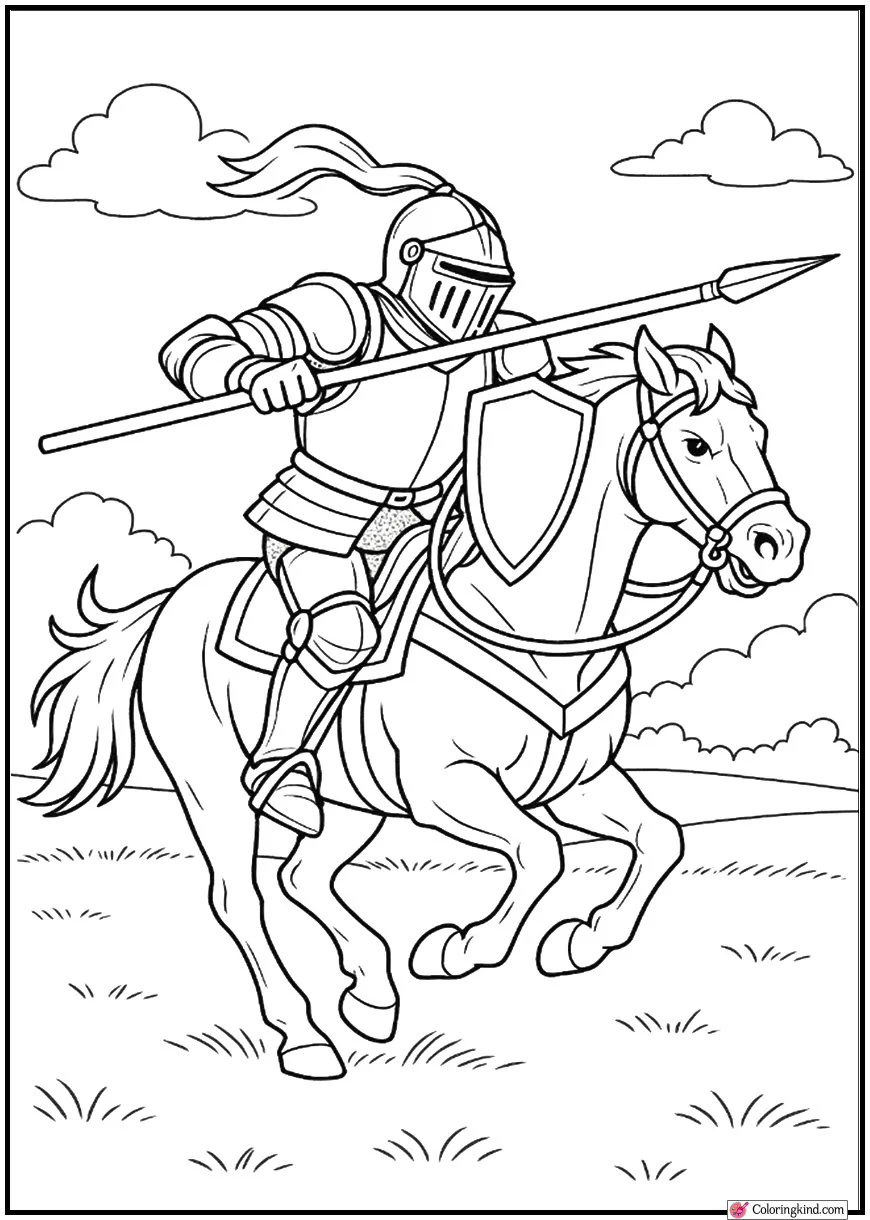 Knight Charging Forward